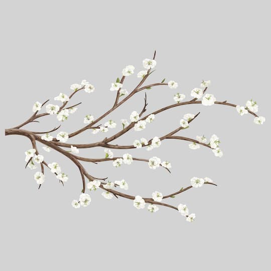 RoomMates White Blossom Branch Giant Decals
